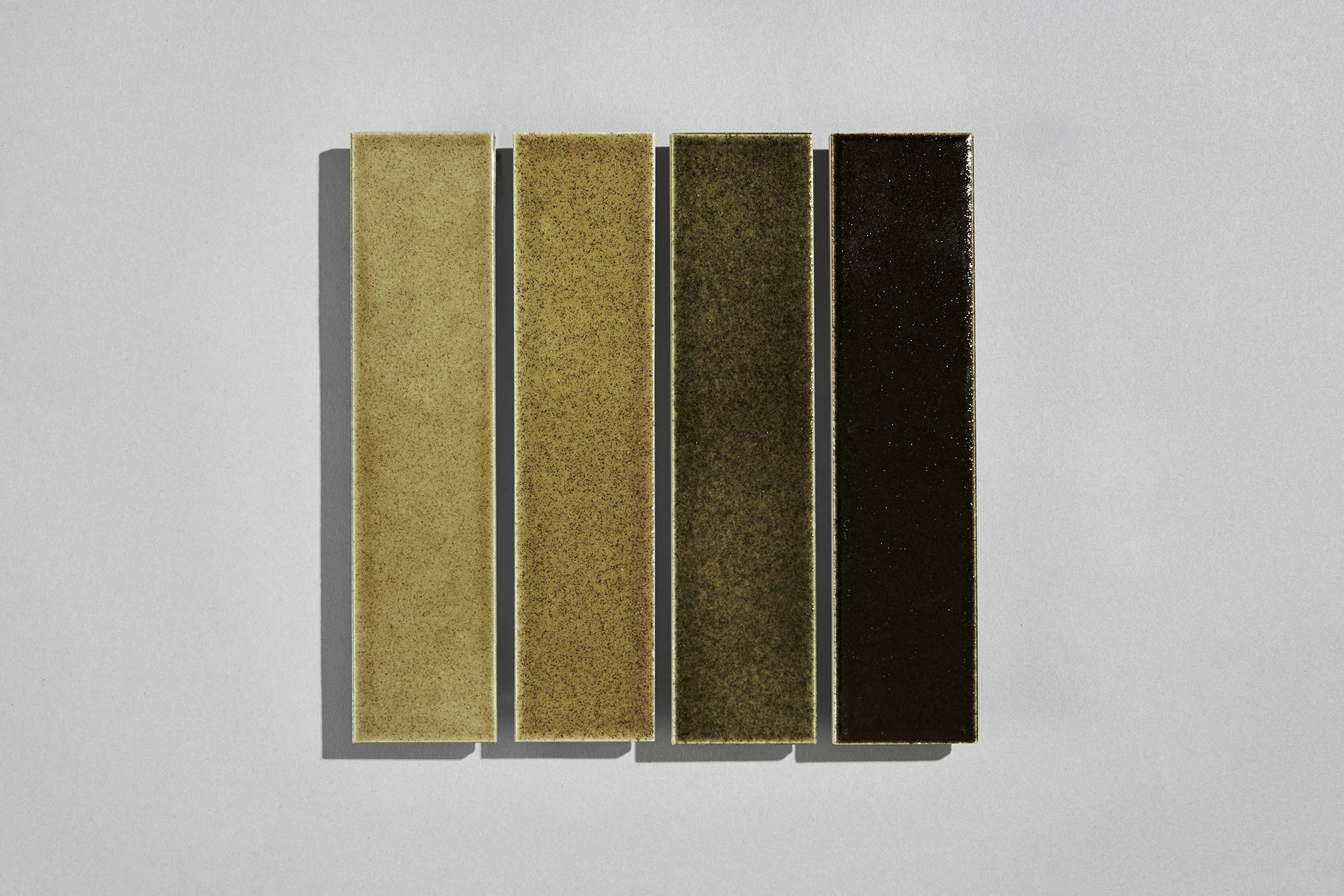 EXCINERE VERDIGRIS IN THE 198 ✕ 48MM FORMAT, GLAZES E, F, G, H.